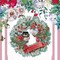 Christmas Diamond Painting Wreath Hanging Sign -Diamond Art - A DIY 5D Crystal Rhinestone Garland Kit for Home Window and Door Decor Gifts
